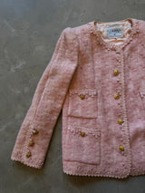 Three Piece Blush Pink Vintage Skirt Suit