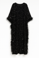 Black Sequin Kaftan