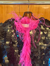 Sequin and Ostrich feather jacket