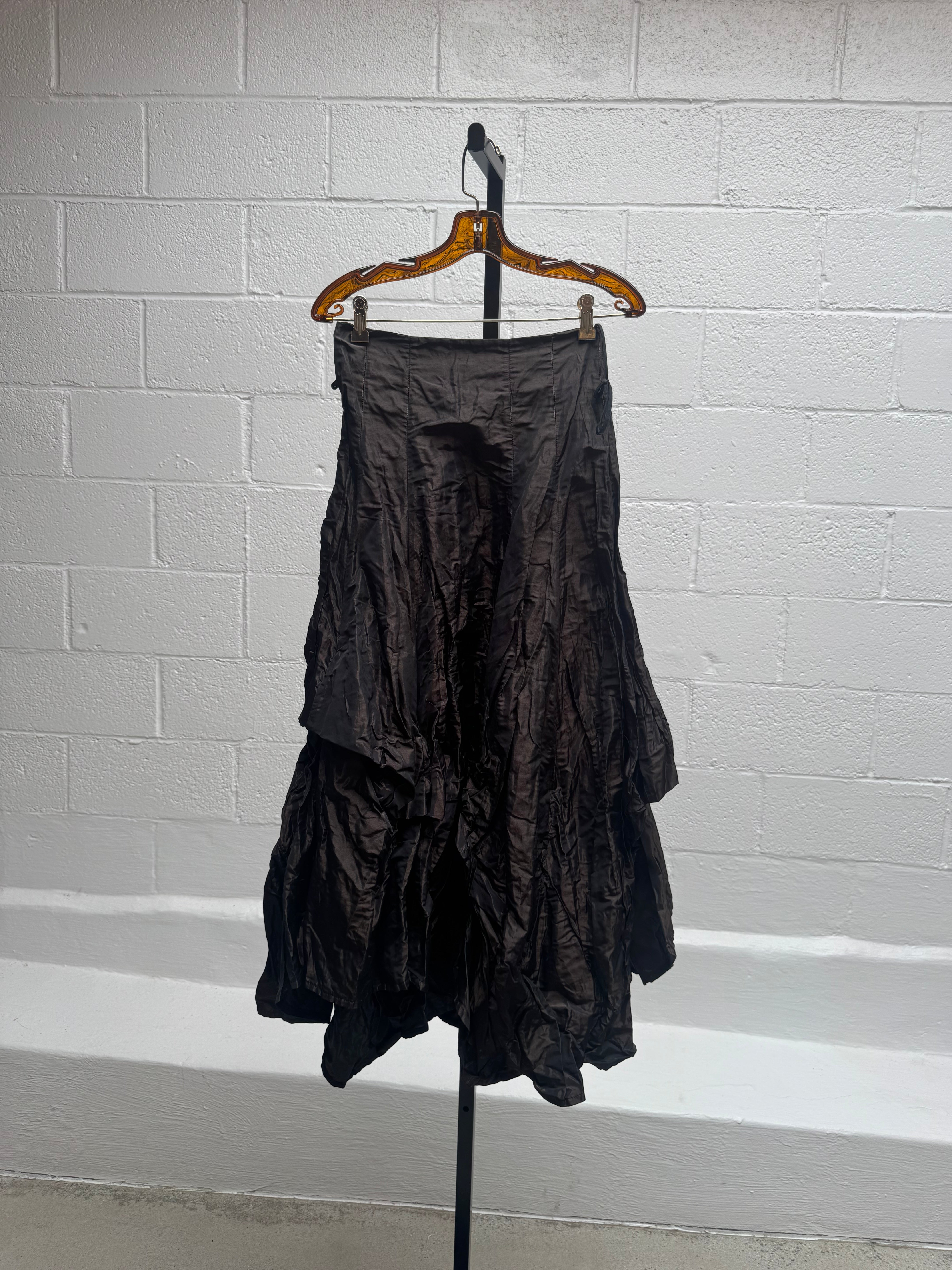 Black and Gold Silk Skirt