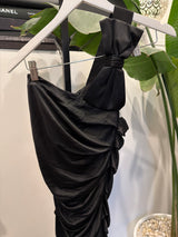 One Shoulder Satin Bow Dress