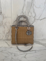 Lady Dior in Woven Bamboo and Water Snake