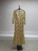 Gold Swirl Embroidered Gown