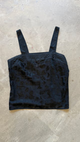 Black Floral Embroidered Cami