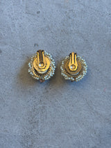 Floral Pearl Clip-on Earrings