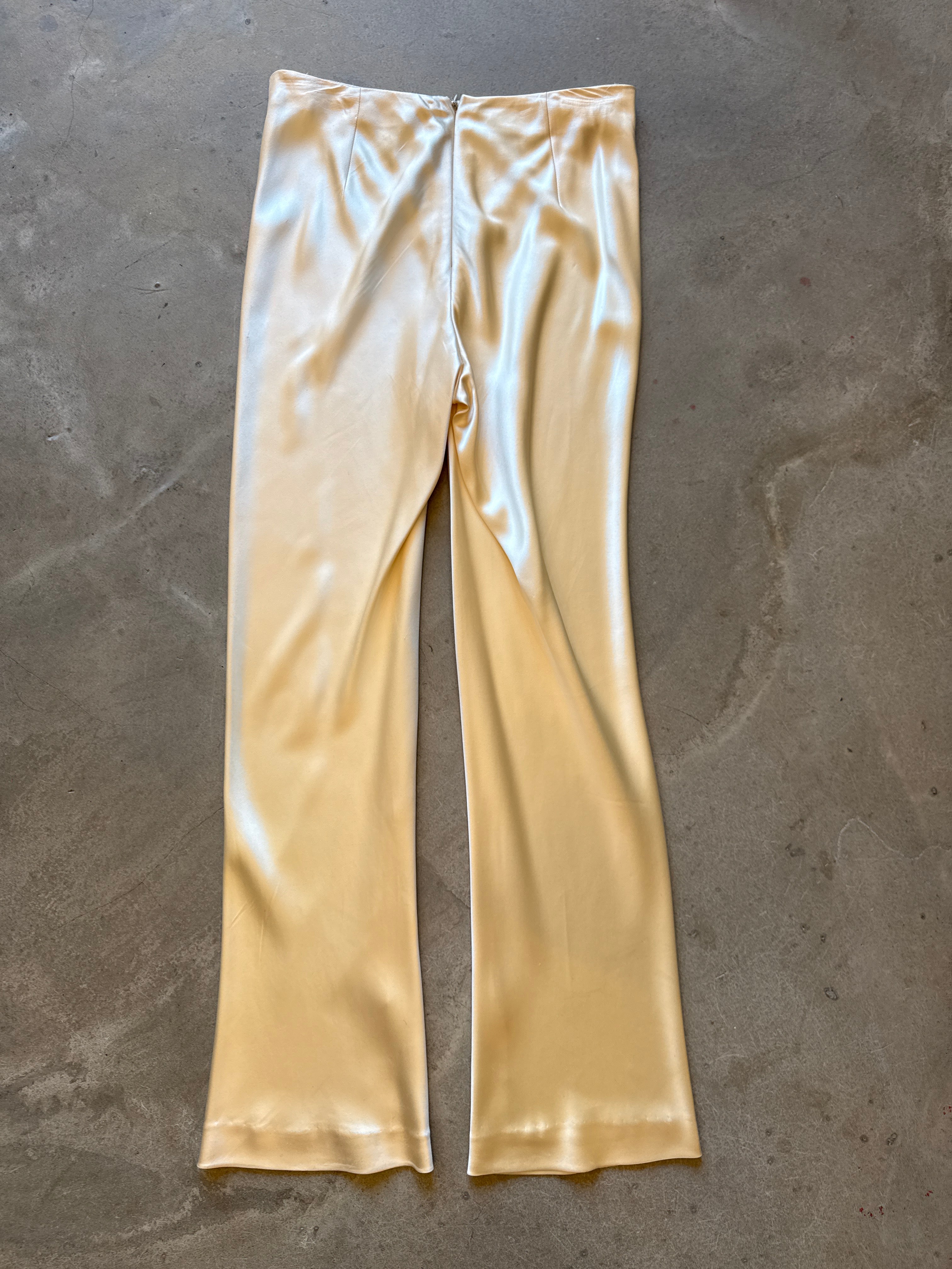 Silk Ivory-Cream Pants