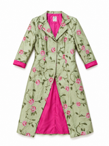 Rose Painted Vintage Silk Jacket