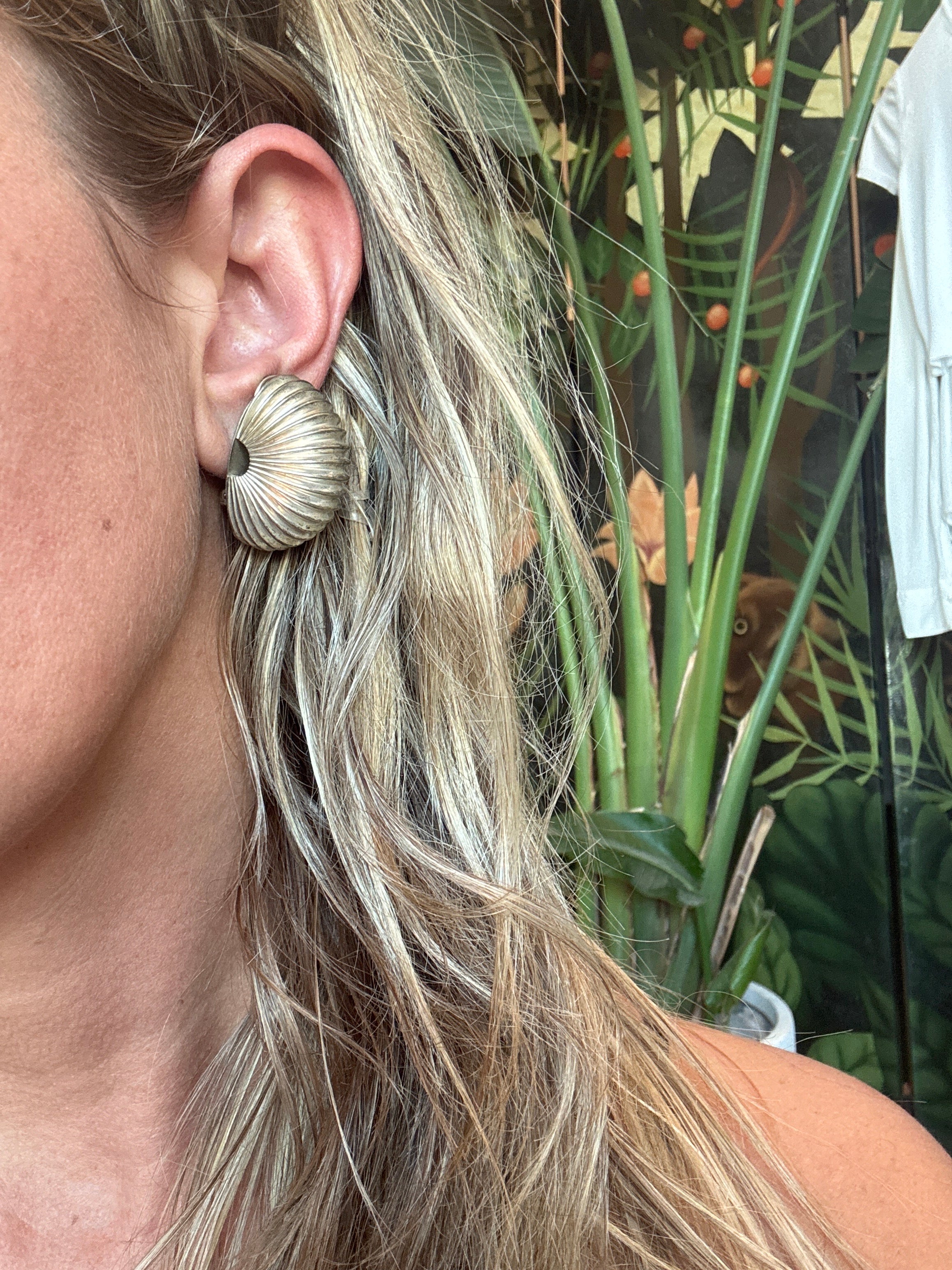 Shell Earrings Silver