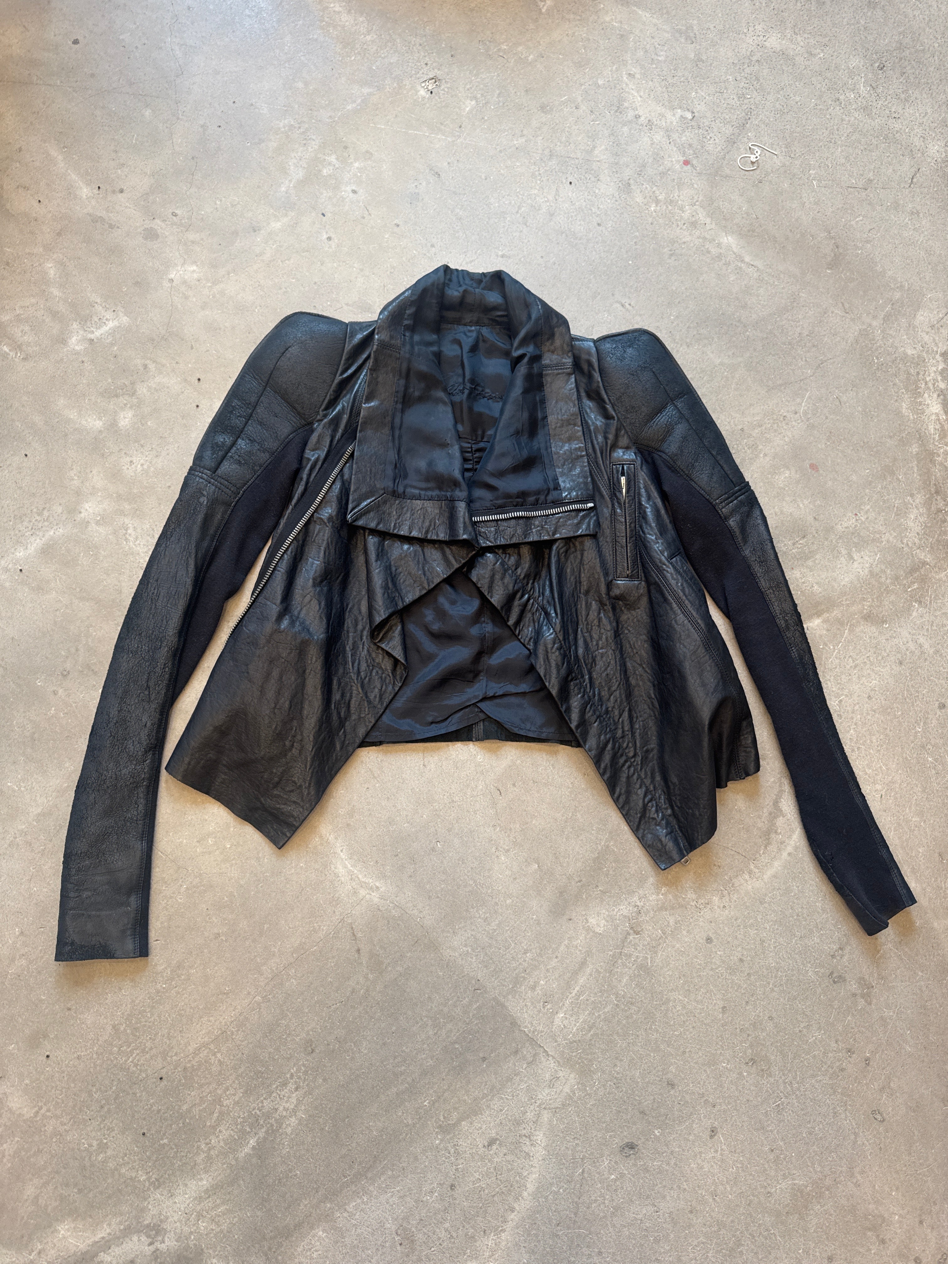 Leather Jacket with shoulder pad