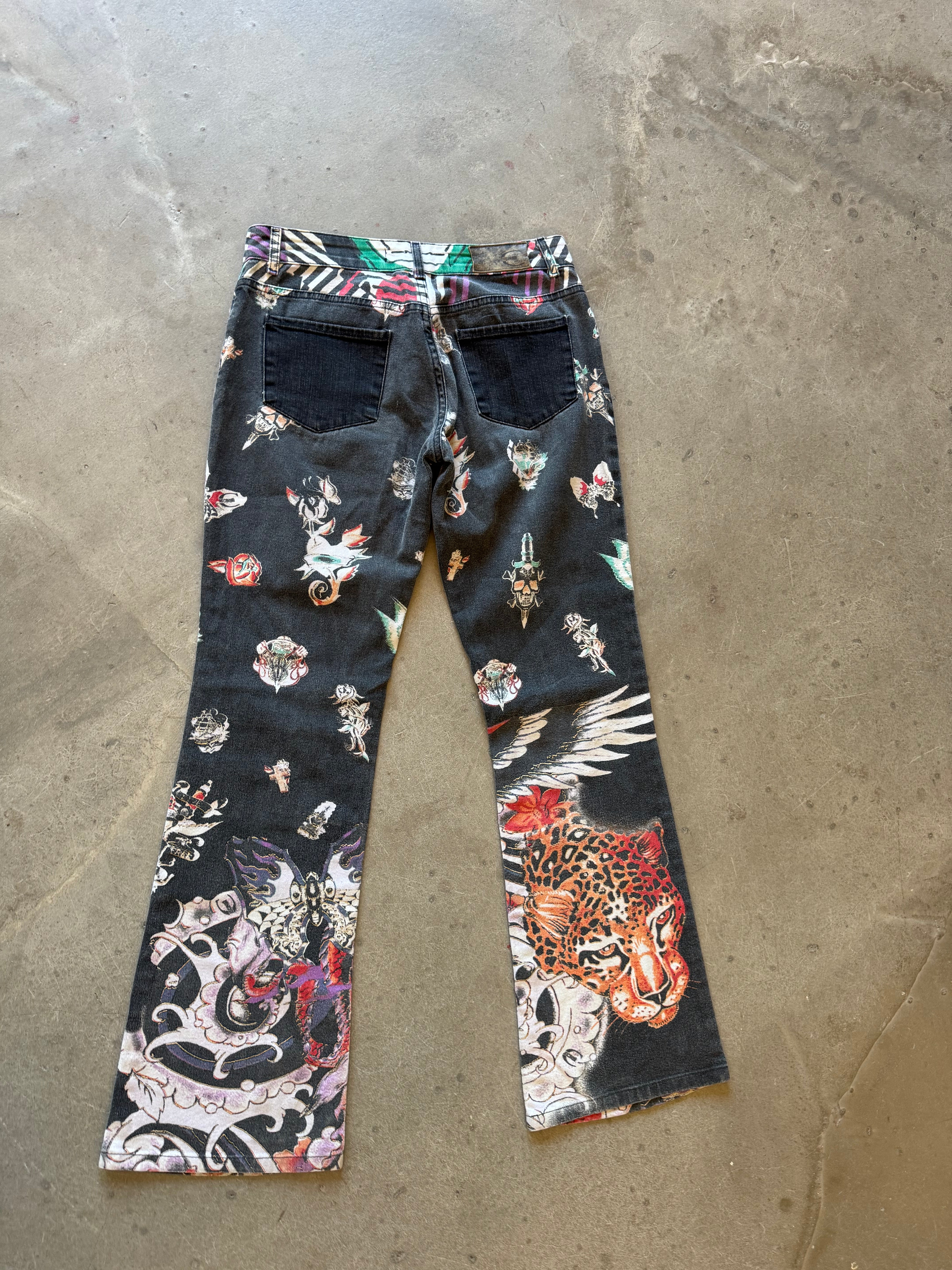 Early 2000s Rare Tattoo Jeans