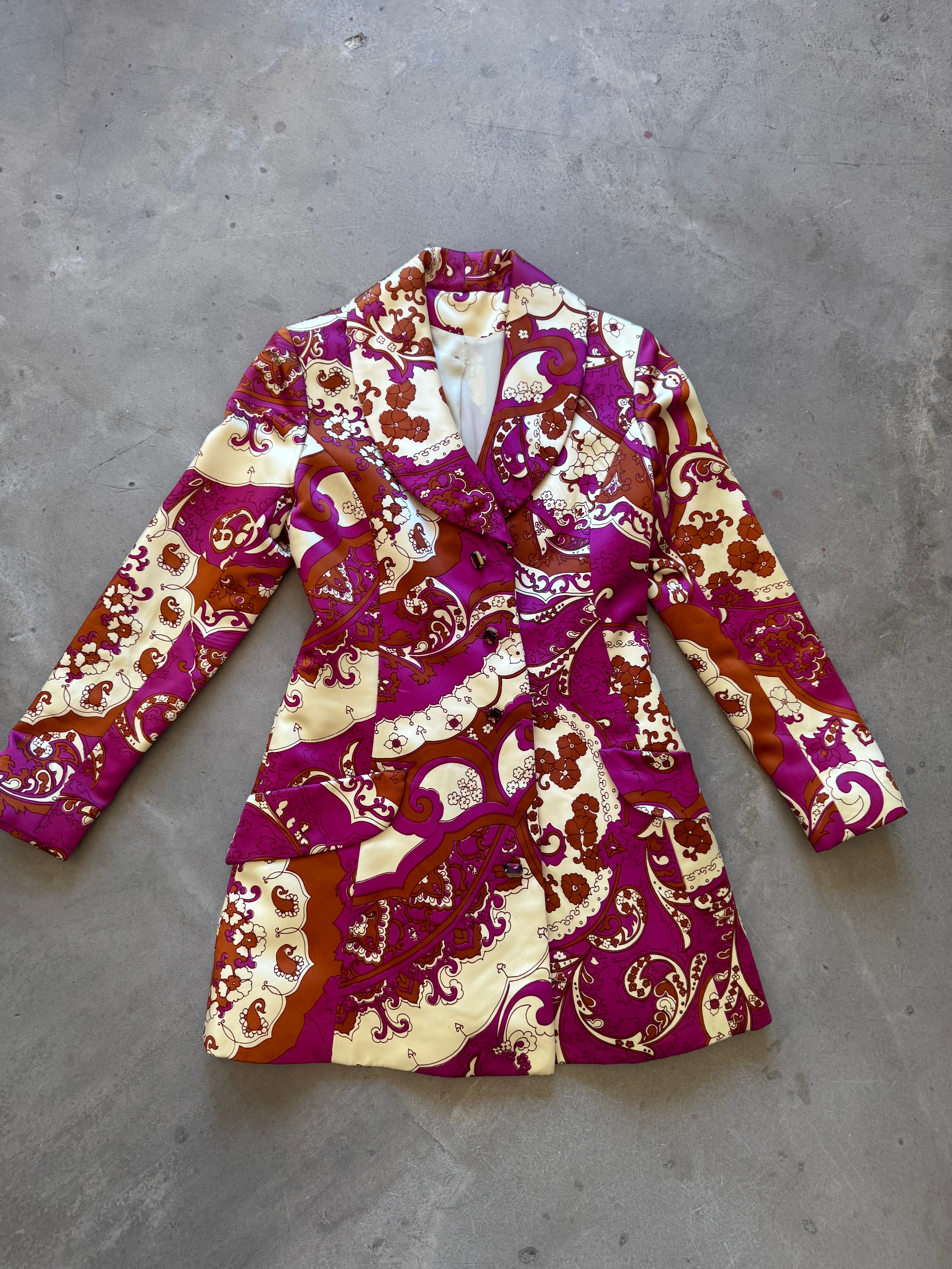 Vintage Paisley Print Jacket