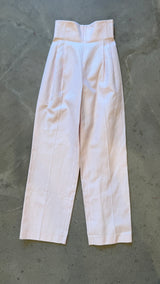 Powder Pink High-Waisted Trousers