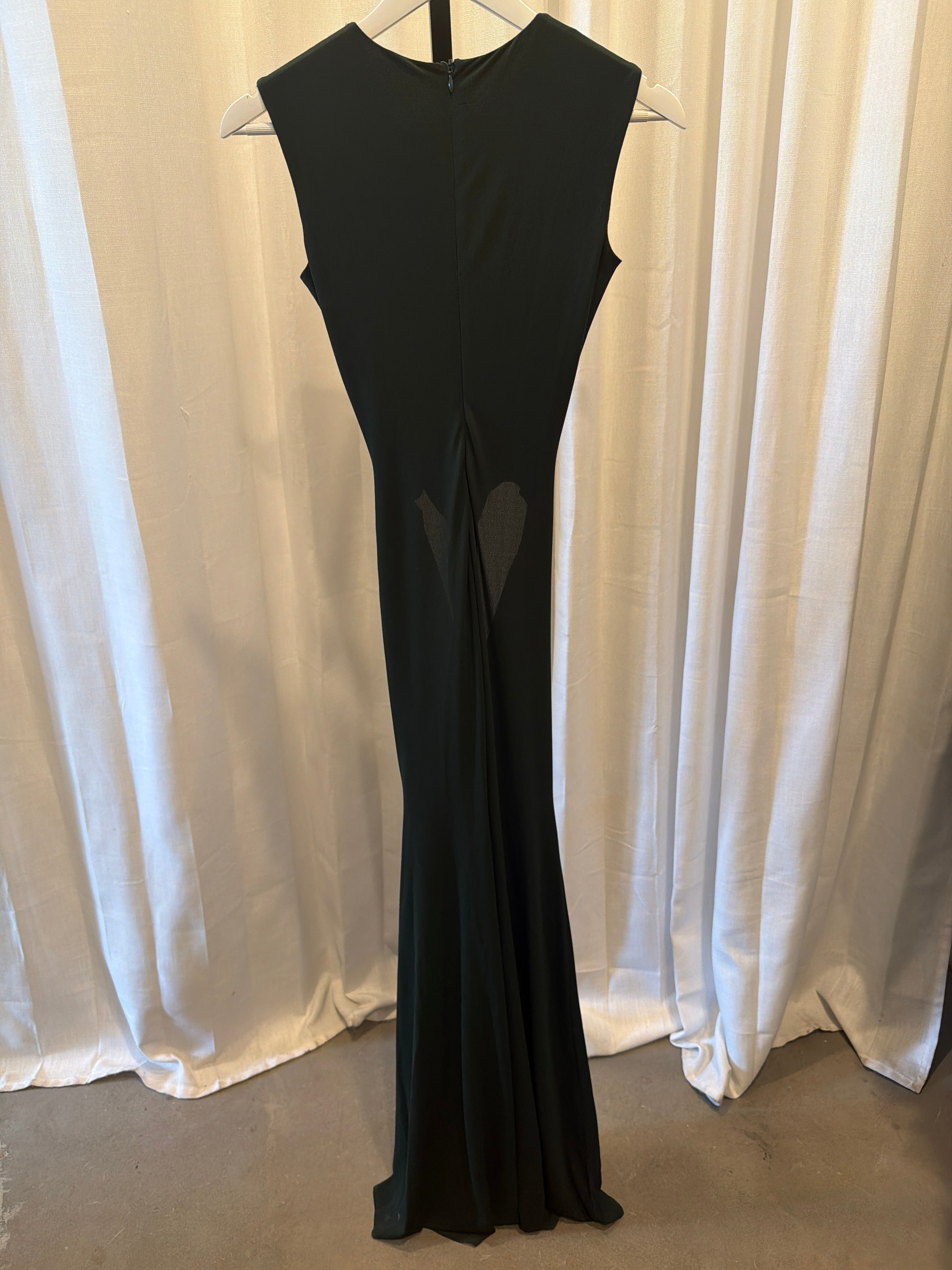 Forest Green Draped Dress
