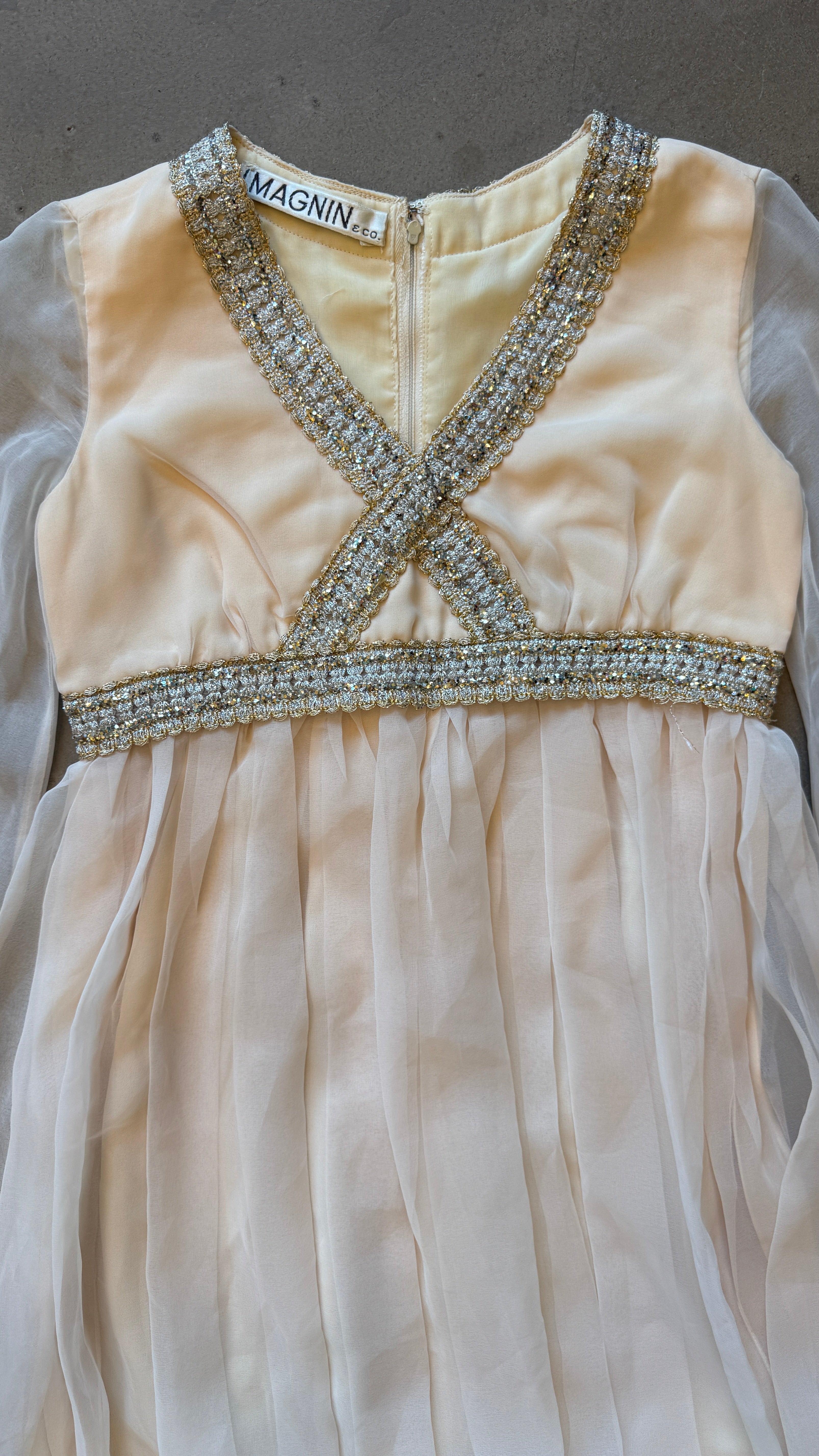 1960s Cream Rhinestone