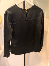 Silk Top with Gold Button Details