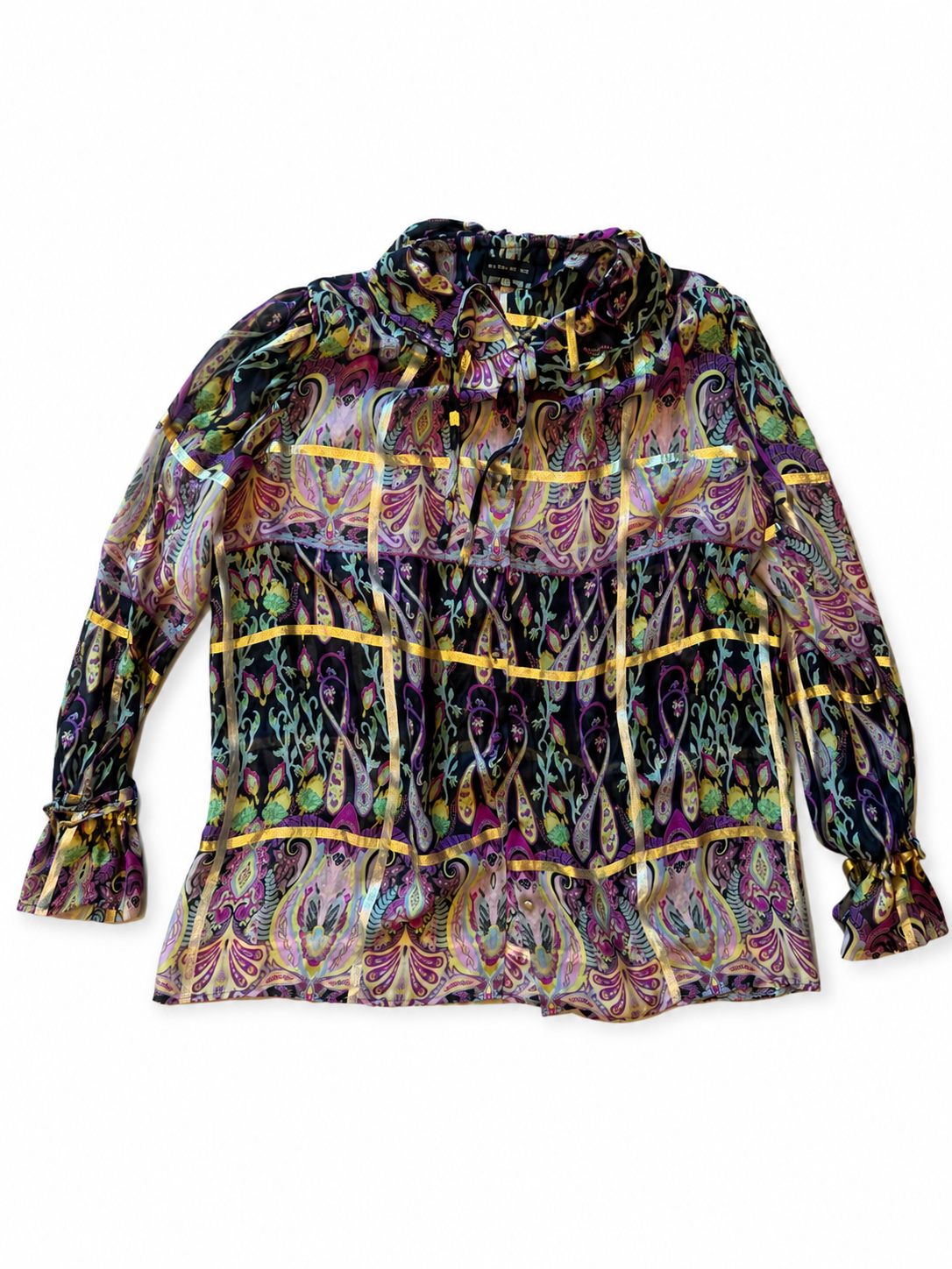 Paisley and Metallic Blouse