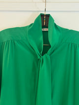 Silk Neck Tie Blouse