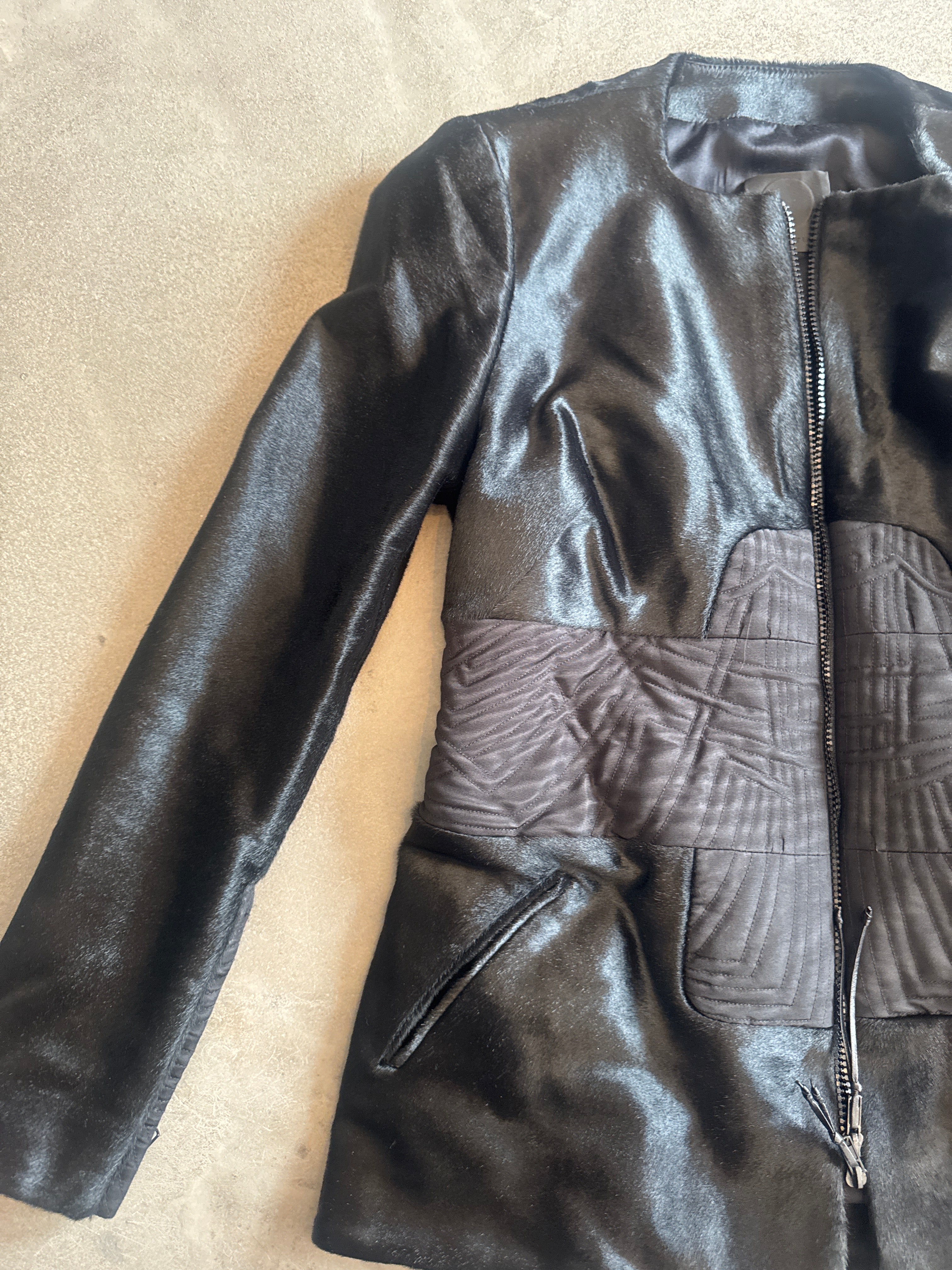Vintage Black Pony Hair Jacket