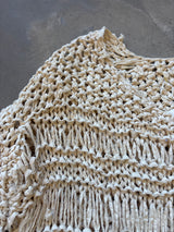 Cream Crochet Sweater Dress