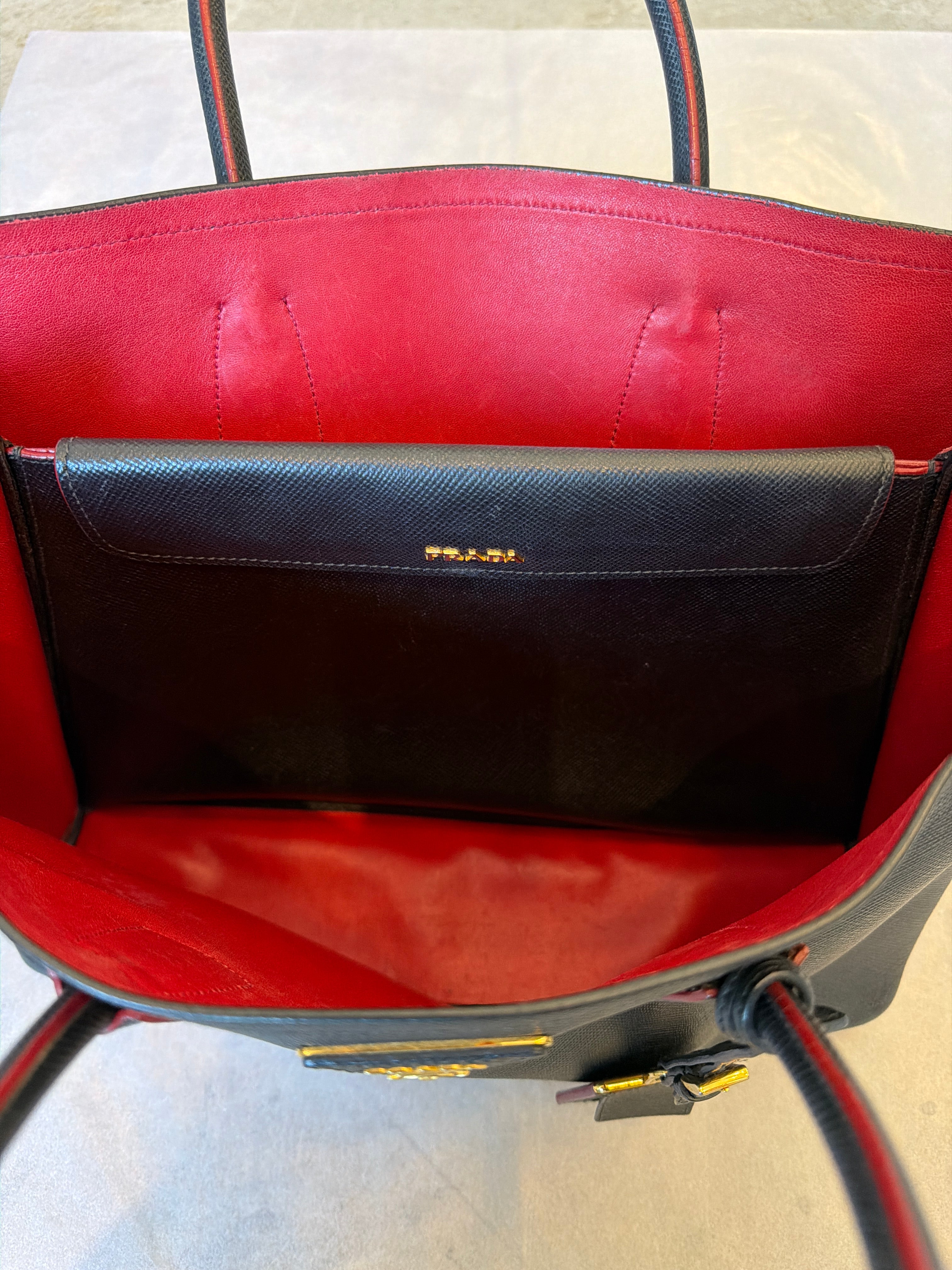 Red lined Purse
