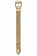 Studded Silver Leather Belt