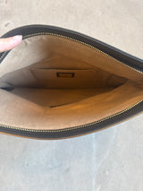 Black and Gold Leather Clutch