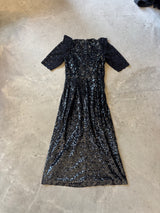 Sea Glitter Dress with Lace