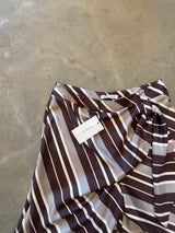 Striped Silk Trouser with waist scarf detail