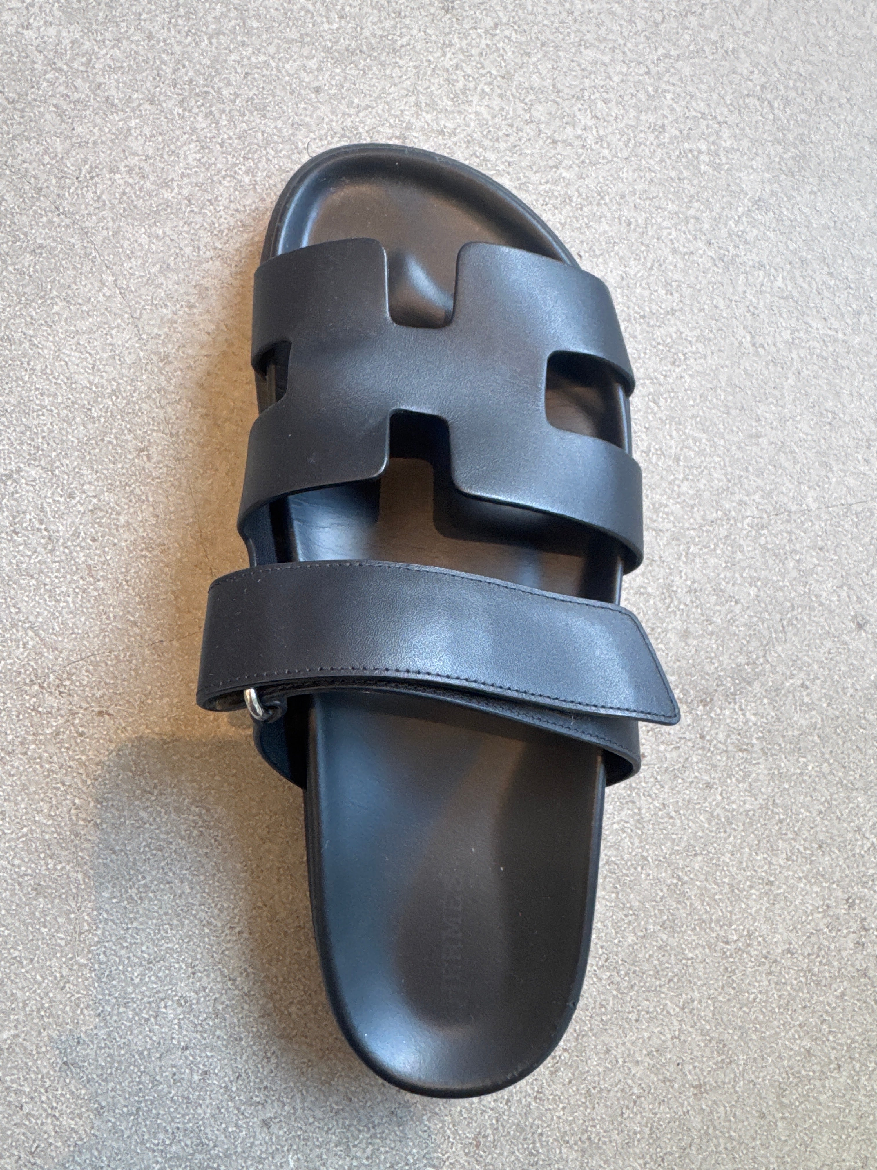 Hermes Black Techno Sandals