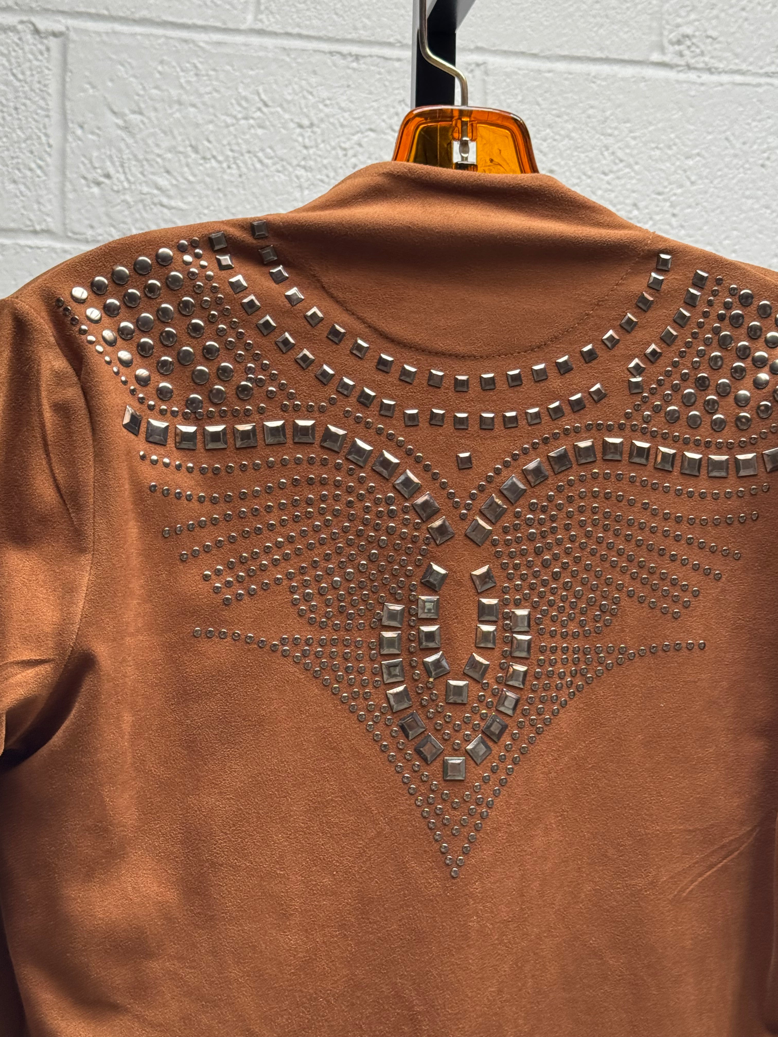 Vintage Suede Like Studded Suit