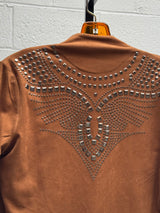 Vintage Suede Like Studded Suit