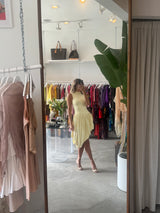 Butter Yellow Draped Dress