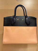 Tan and Black City Steamer MM Gold Hardware