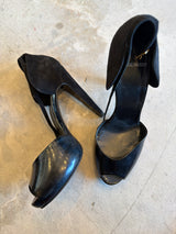 Patent Leather and Suede Pumps