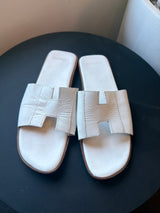 White Leather Sandals