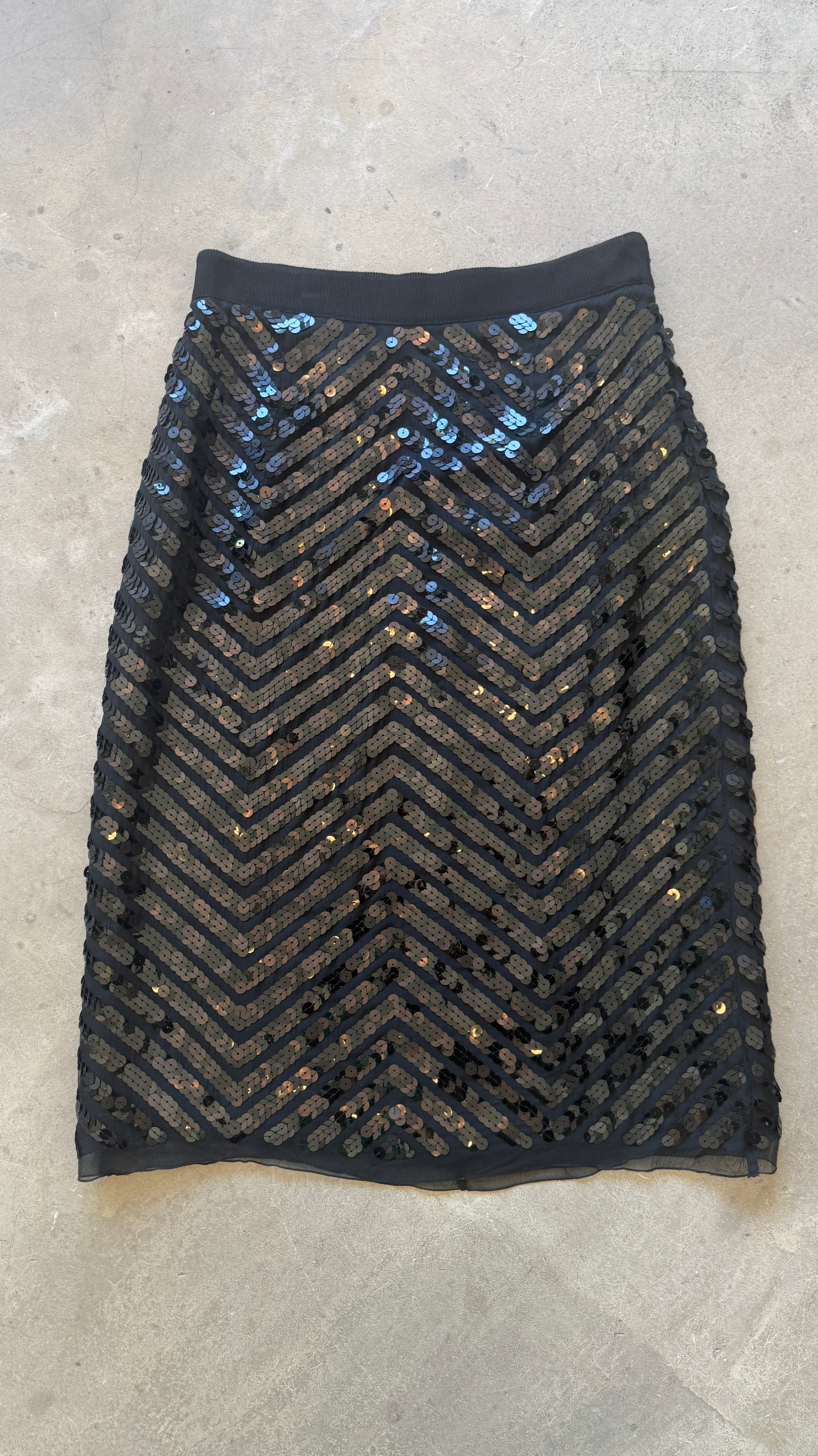 Black Sequin Skirt