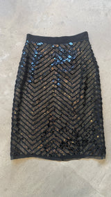 Black Sequin Skirt