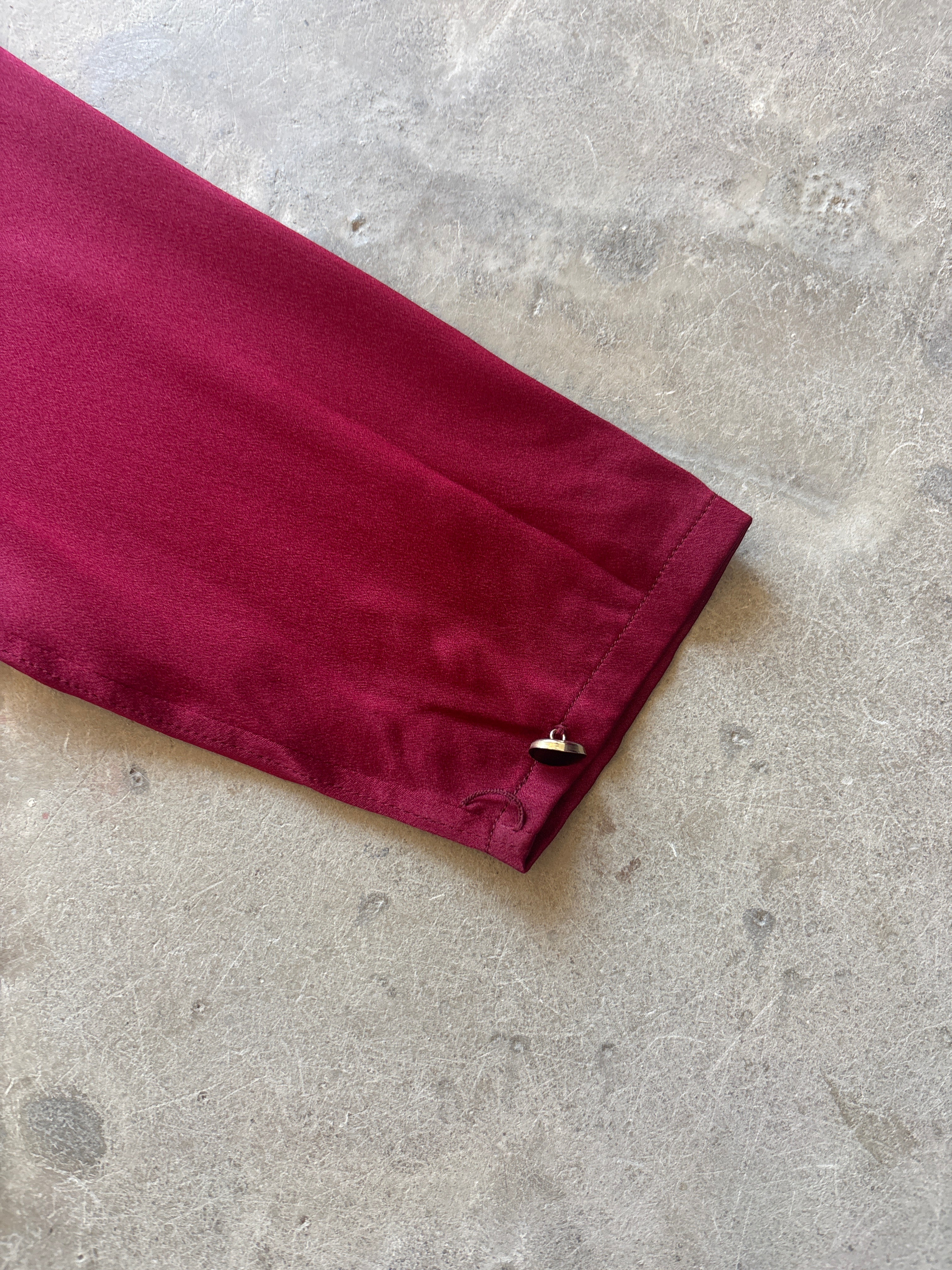 Red Silk Blouse