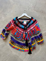 Multicolored Pleated Top