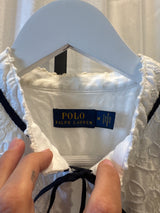 White Embroidery with black bows