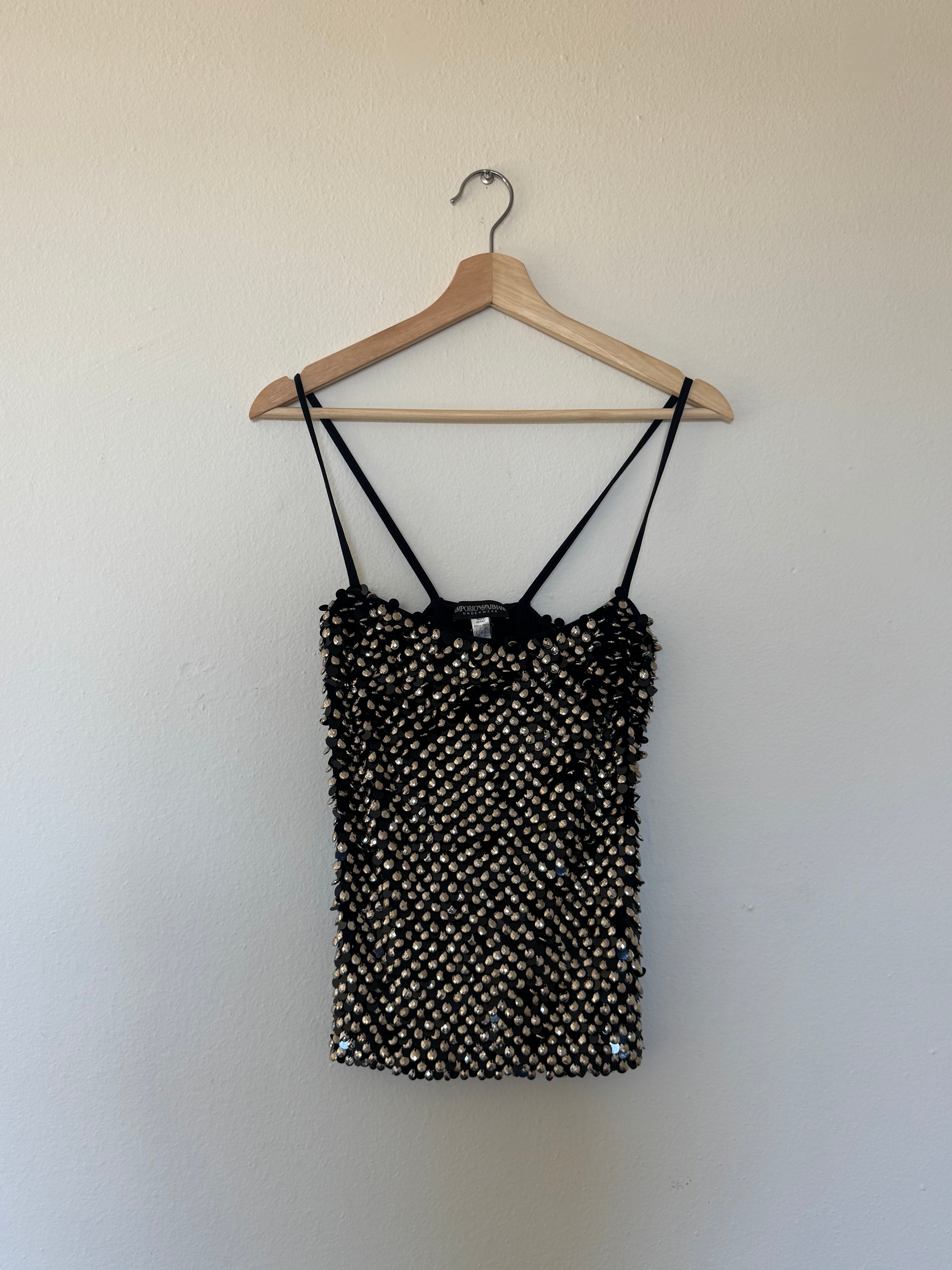 Metallic Beaded Top