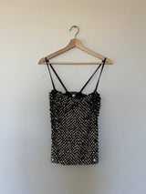 Metallic Beaded Top