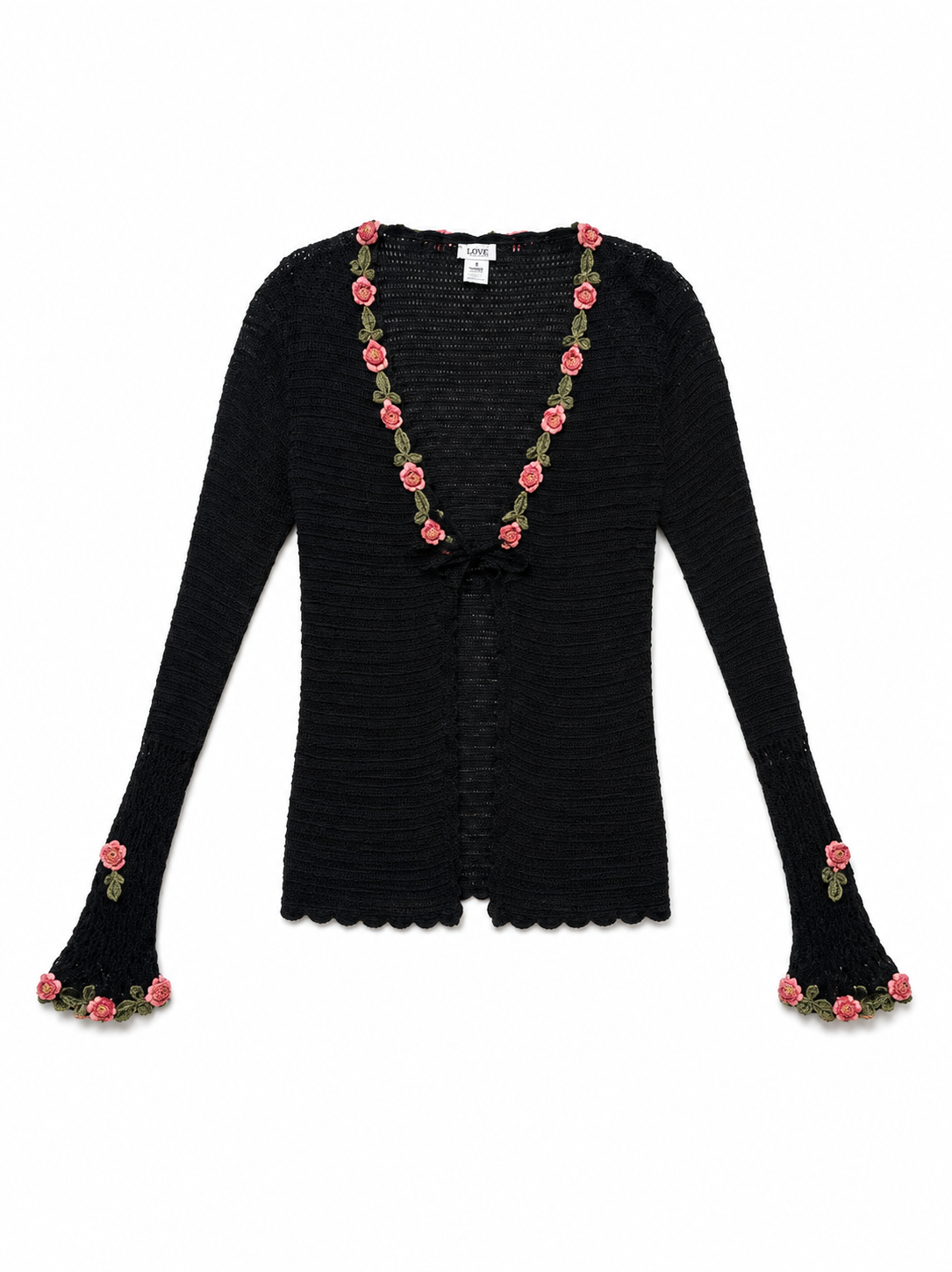Crochet Rose Vintage Cardigan