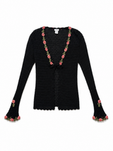 Crochet Rose Vintage Cardigan