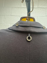 Black Long Blazer with Gold Buttons