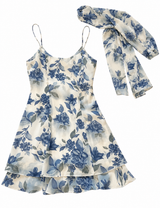 Blue Floral Mini Dress