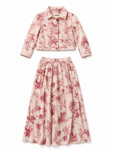 Eda Linen Jacket & Seina Midi Skirt Set