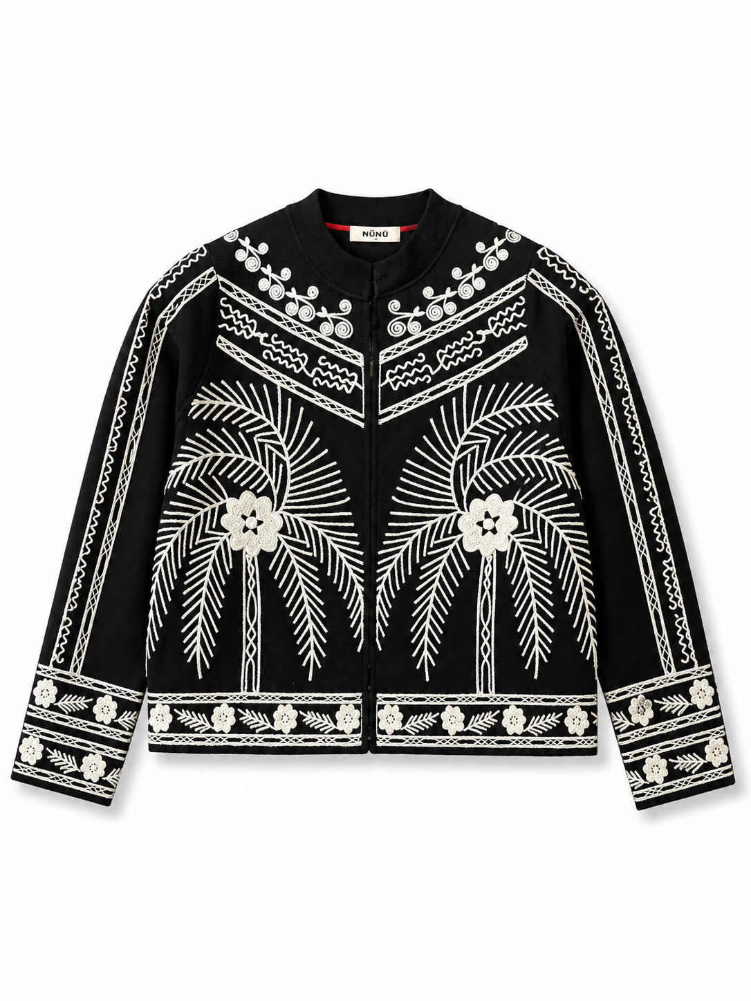 Embroidery Stand Neck Jacket