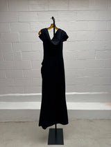 Body Con Floor length Black Dress