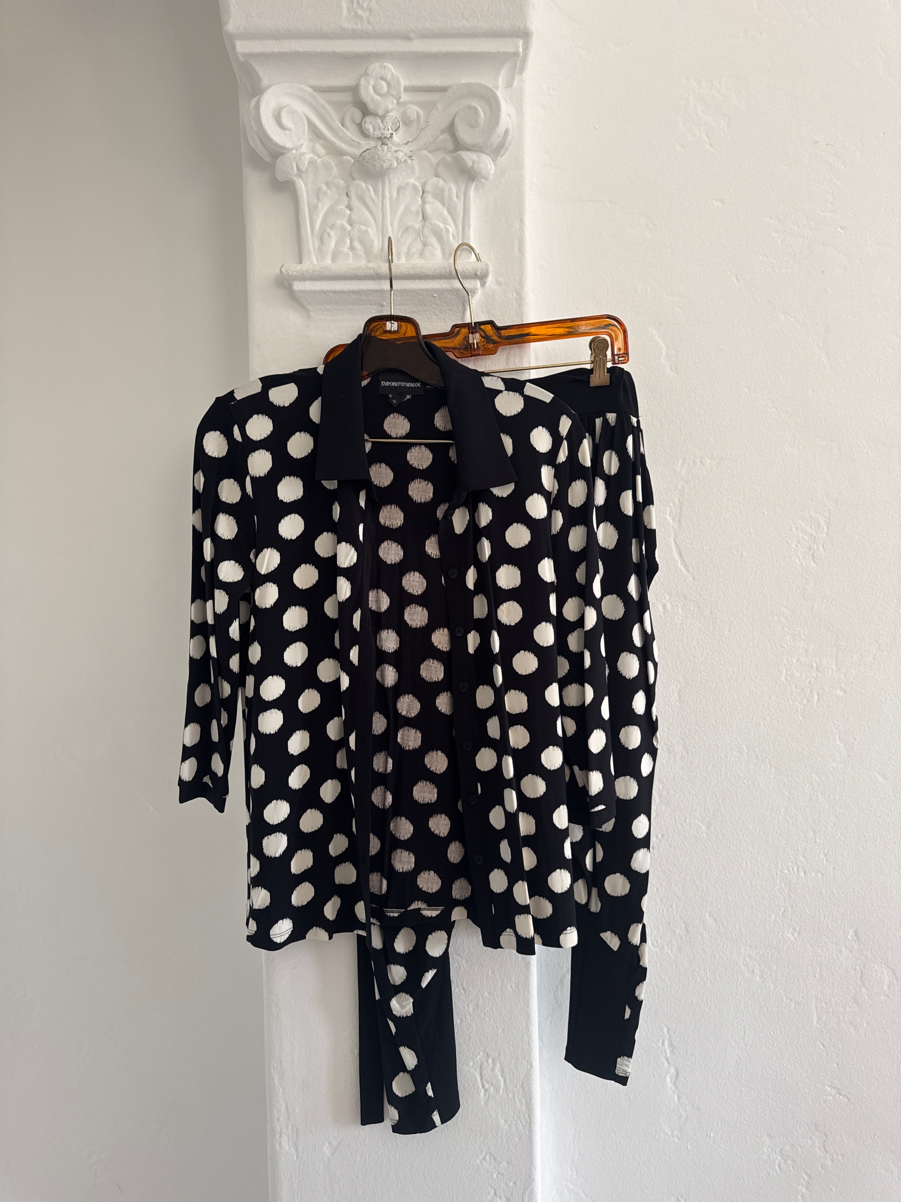 Two Piece Polka Dot Set